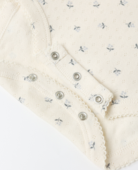 Quincy Mae - Skirted Pointelle Bodysuit Blue