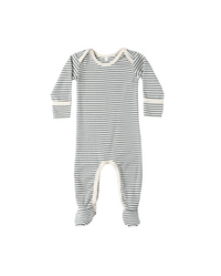 Quincy Mae - Footie, Ocean Stripe