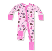 Angel Dear - Game Day Pink Romper