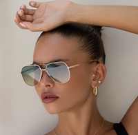 Freyrs - Logan Gold/Green Aviator Sunglasses