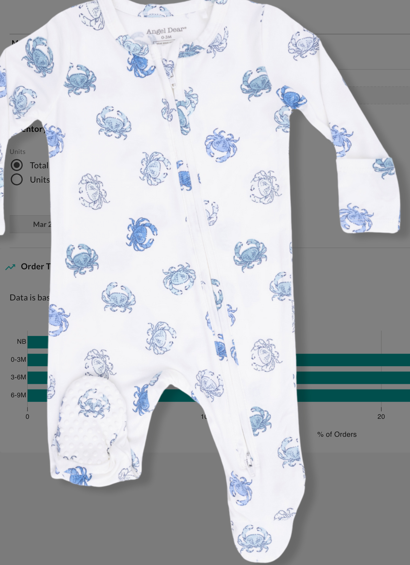 Angel Dear -Blue Crab Footie