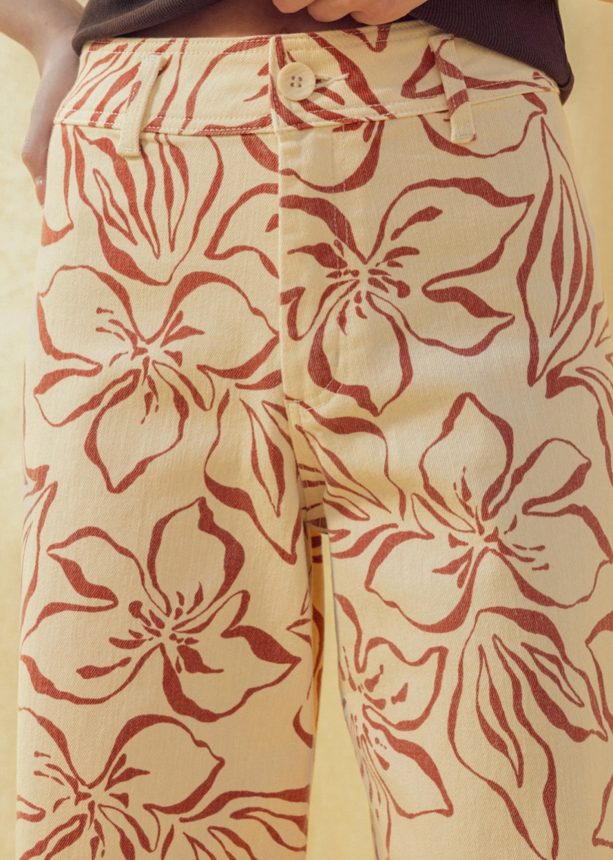 Floral Print Pants