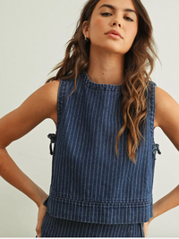Pinstripe Denim Top