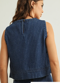 Pinstripe Denim Top
