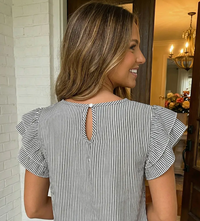 Lanie Blue Striped Top