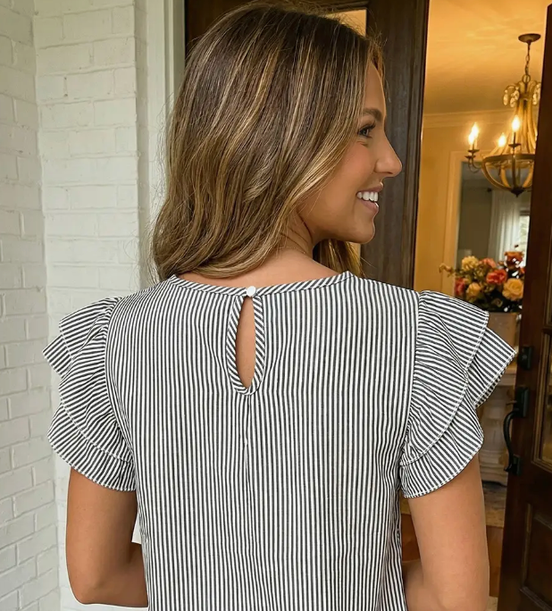 Lanie Blue Striped Top