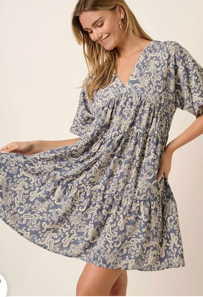 Dalia Paisley Print Dress