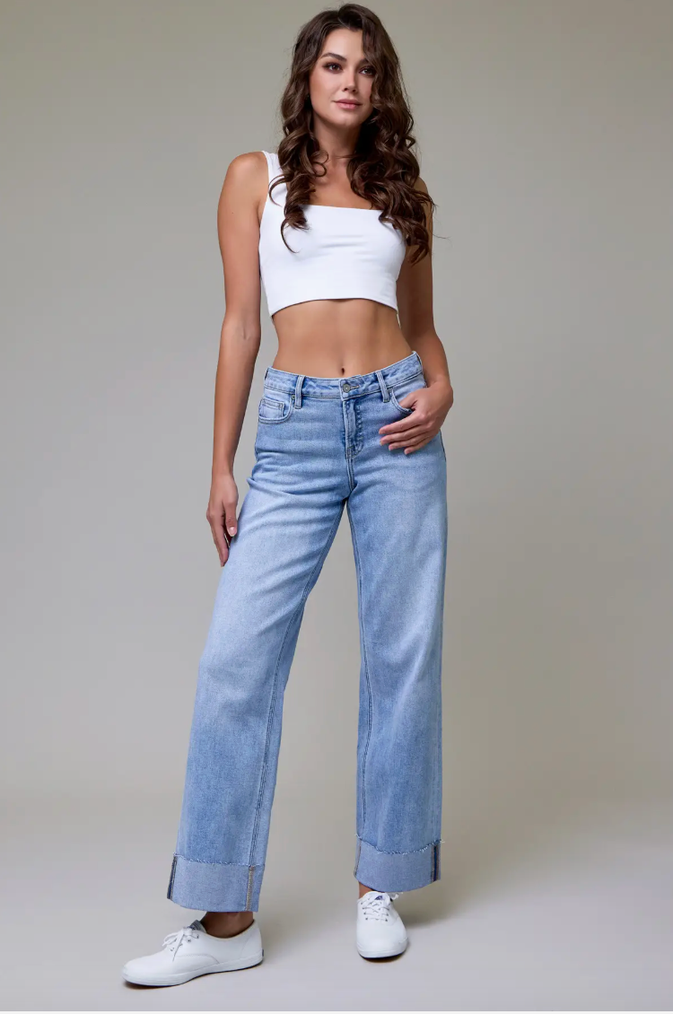 Hidden Mid Rise Logan Cuff Jean