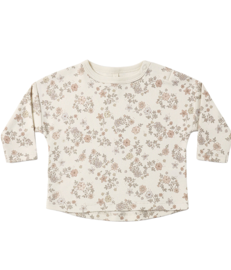 Quincy Mae - LS floral Vine top