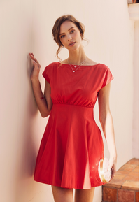 Regina Boatneck Red Dress