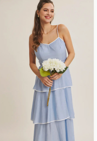 Garden Tiered Open Back Dress