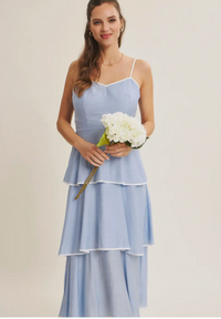 Garden Tiered Open Back Dress