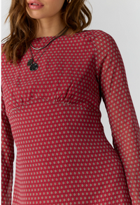 Free People - Jolie Printed Mini Dress, Salsa