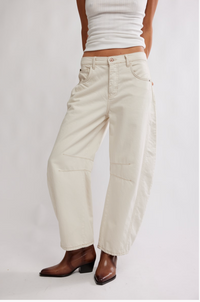 Free People - Good Luck Barrel Pants/Milk