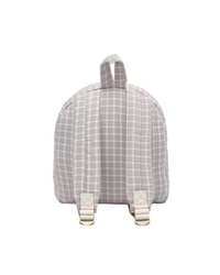 Quincy Mae- Mini Backpack Grey & Brown Gingham