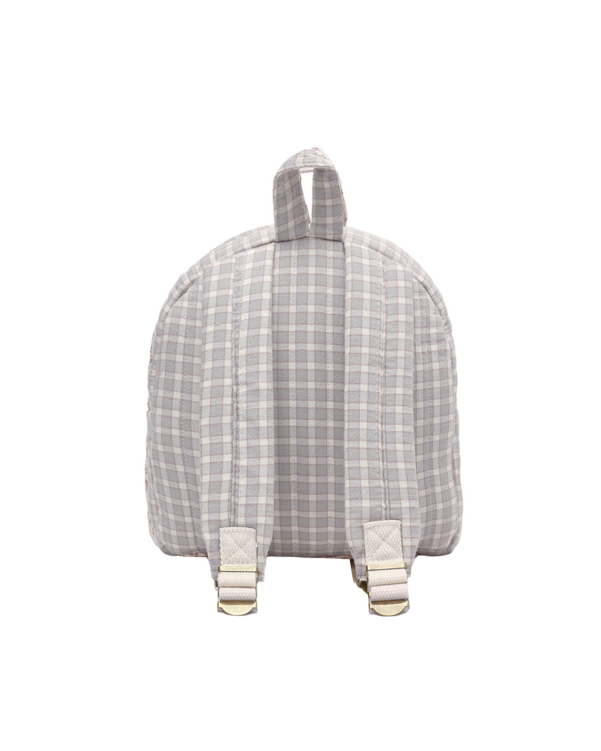 Quincy Mae- Mini Backpack Grey & Brown Gingham