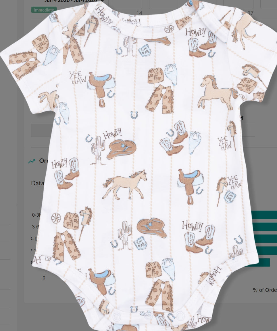 Angel Dear - Cowboy Nursery Onesie