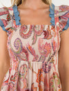 Smocked Flutter Sleeve Dress