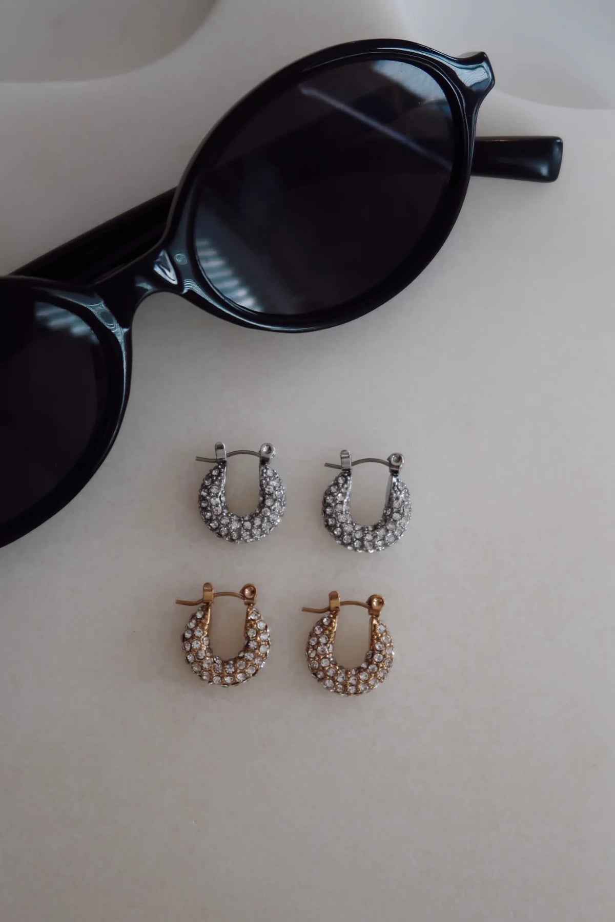 Chansuttpearls- Small Diamond Hoops