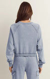 Z Supply - Cropped Out Knit Denim Sweater