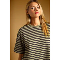 Eden Double Stripe Short Sleeve Top