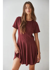 Kori Wine Flare Dress
