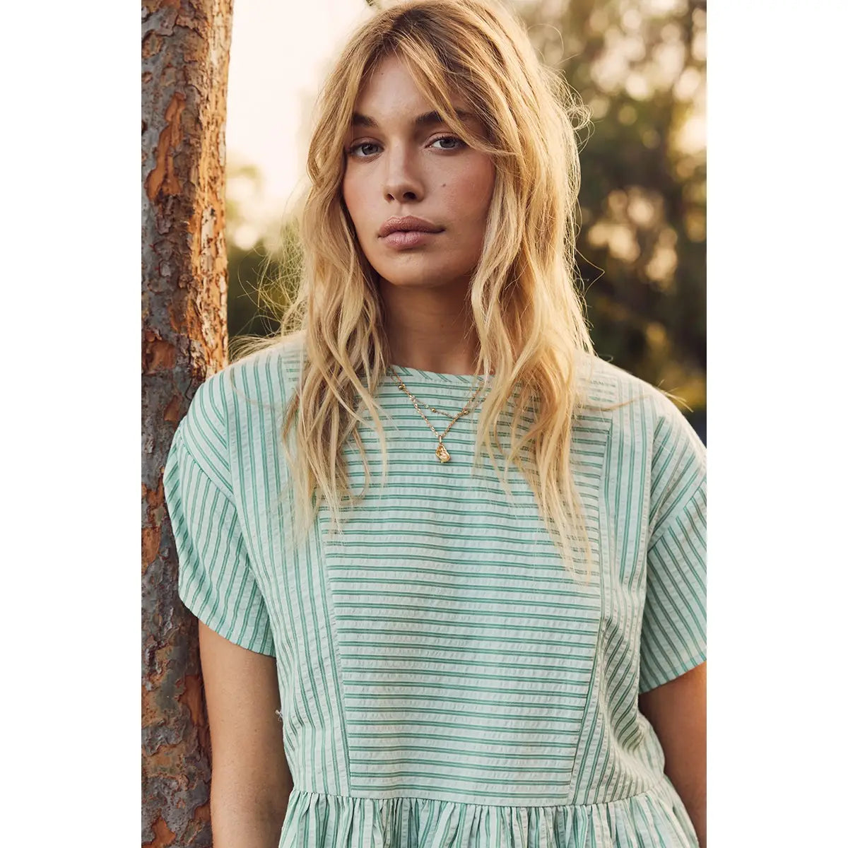 Babydoll Striped Top