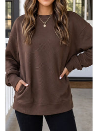 Avery Textured Sweatshirt with Pockets