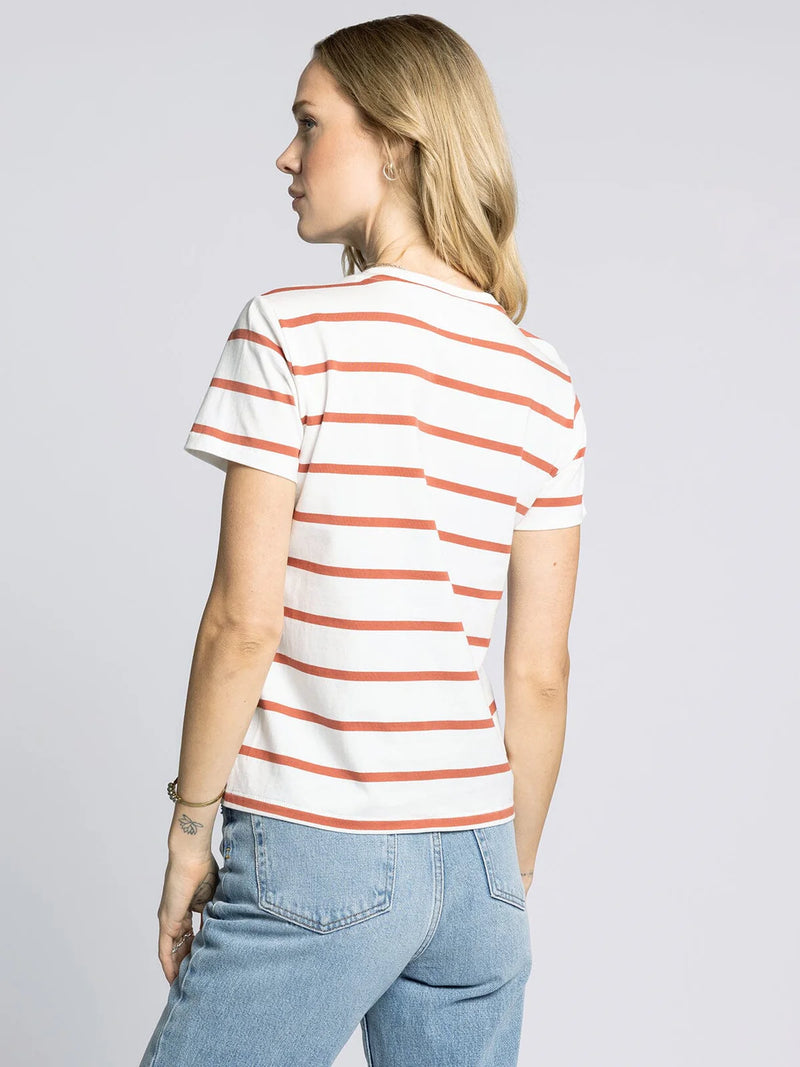 Asher Tshirt-Brnt Orange & Wht