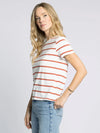Asher Tshirt-Brnt Orange & Wht