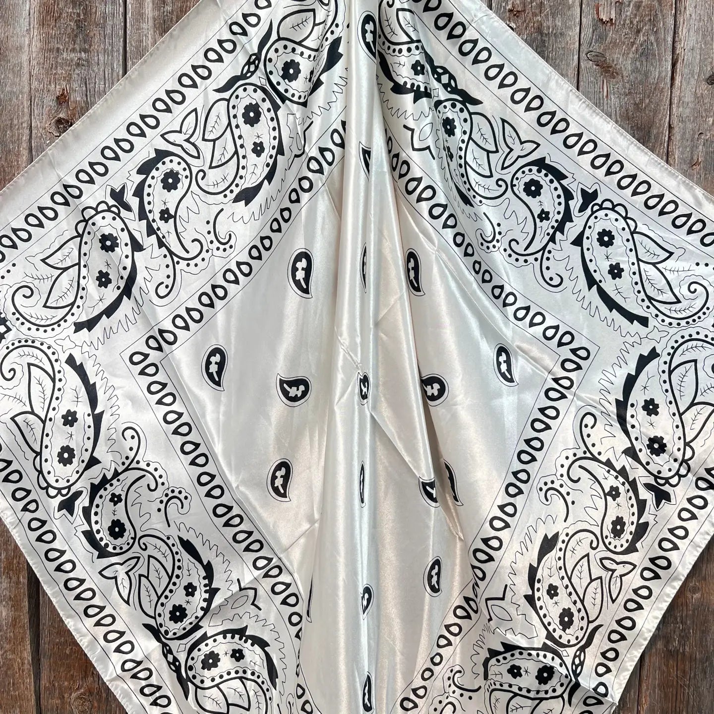 Wild Rag - Cream and Black Floral