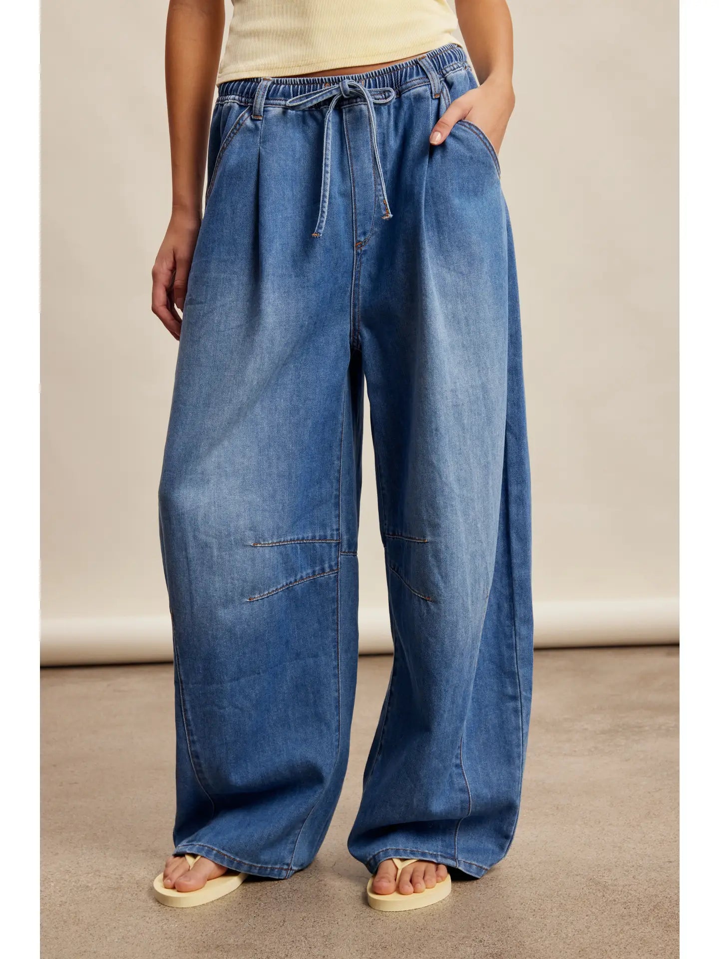 Wide Leg Elastic waist Pants