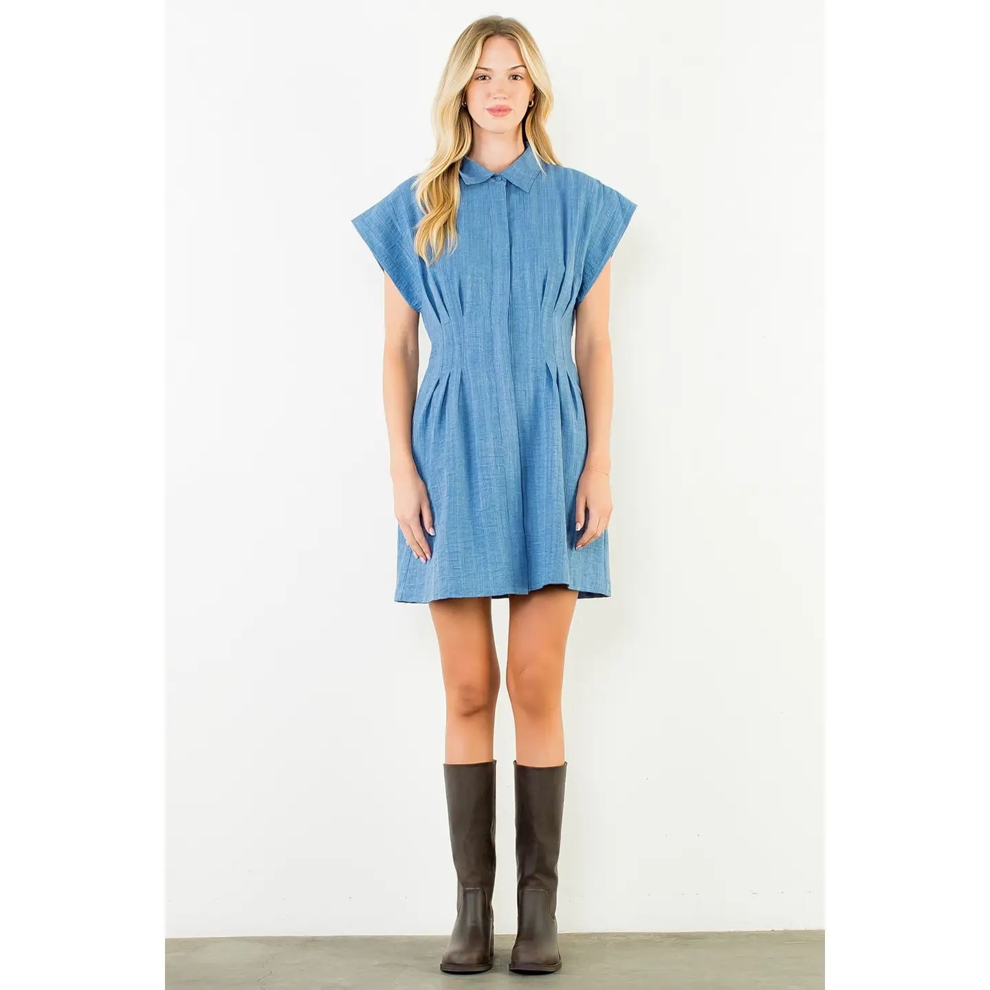 Mindy Woven Polyester Dress - august