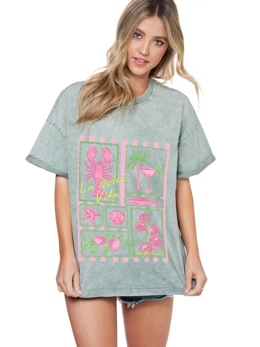 Almalfi Coast Graphic Tshirt