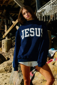 Jesus Mock Neck Sweatshirt