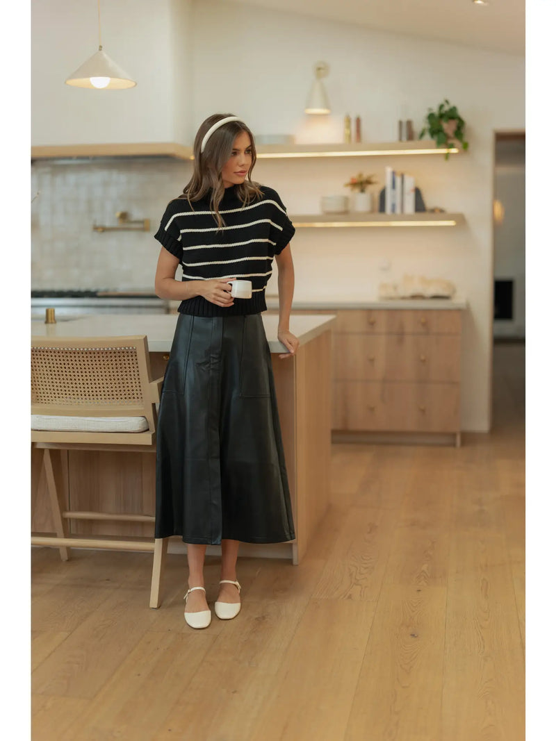 Gianna Black Stripe Sweater