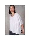 Blake Cropped Tee - White