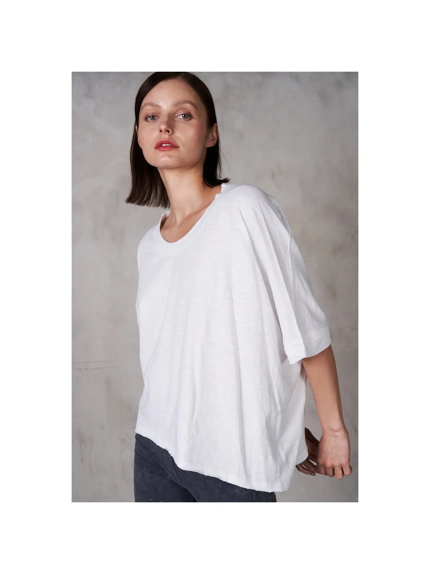Blake Cropped Tee - White