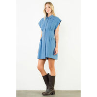 Mindy Woven Polyester Dress - august