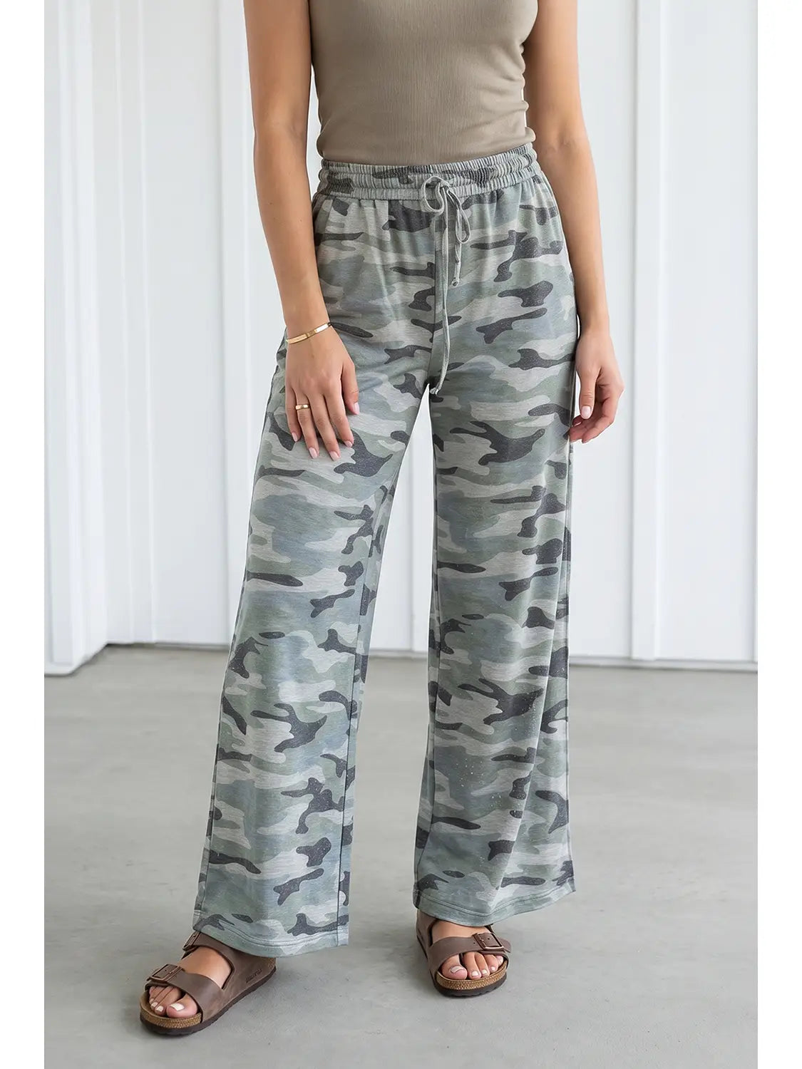 Las Camo Wide Leg Pants