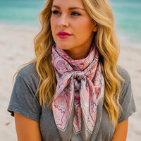 Wild Rag - Pink and Gray Paisley