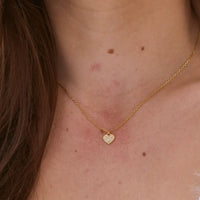 Nikki Smith - Gold Crystal Heart Necklace