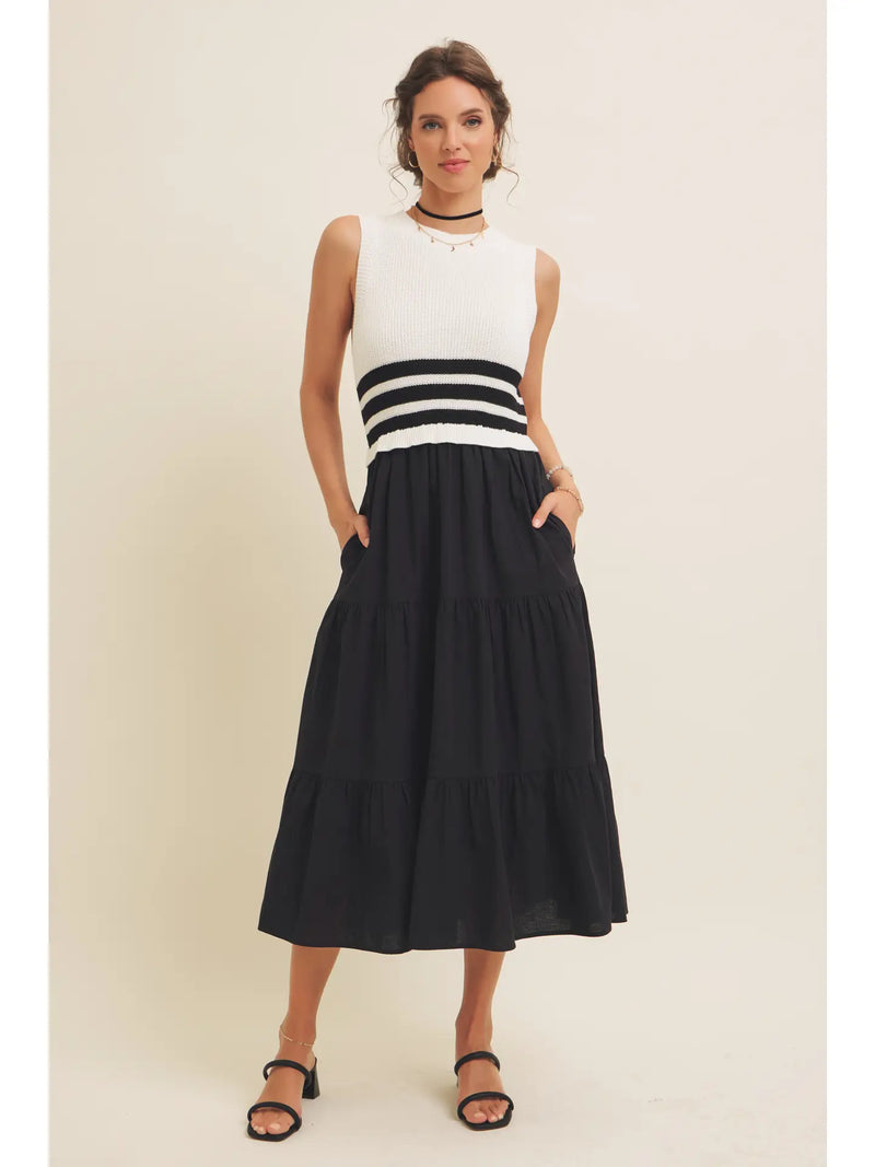 Striped Sweater Top Dress