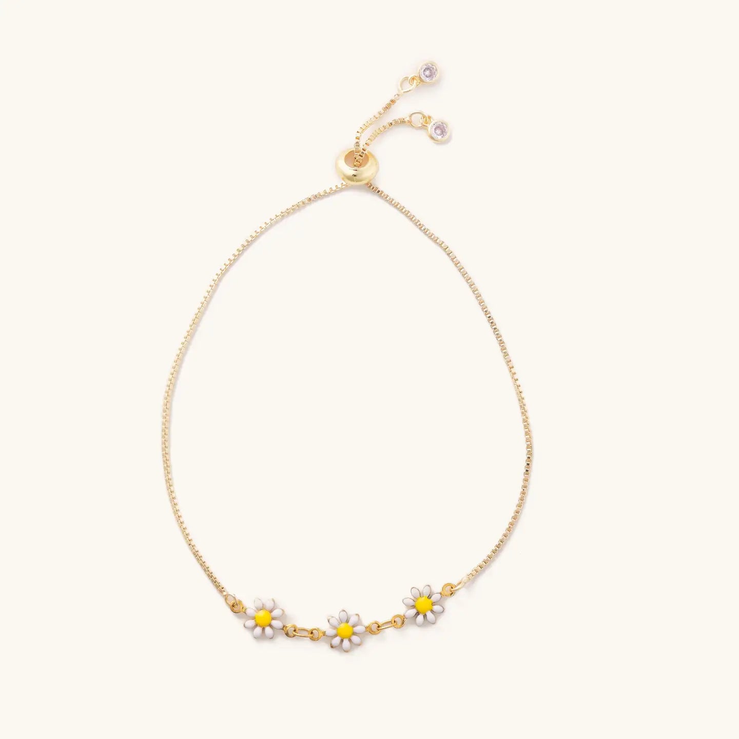 Nikki Smith- Daisy Gold Slider Bracelet
