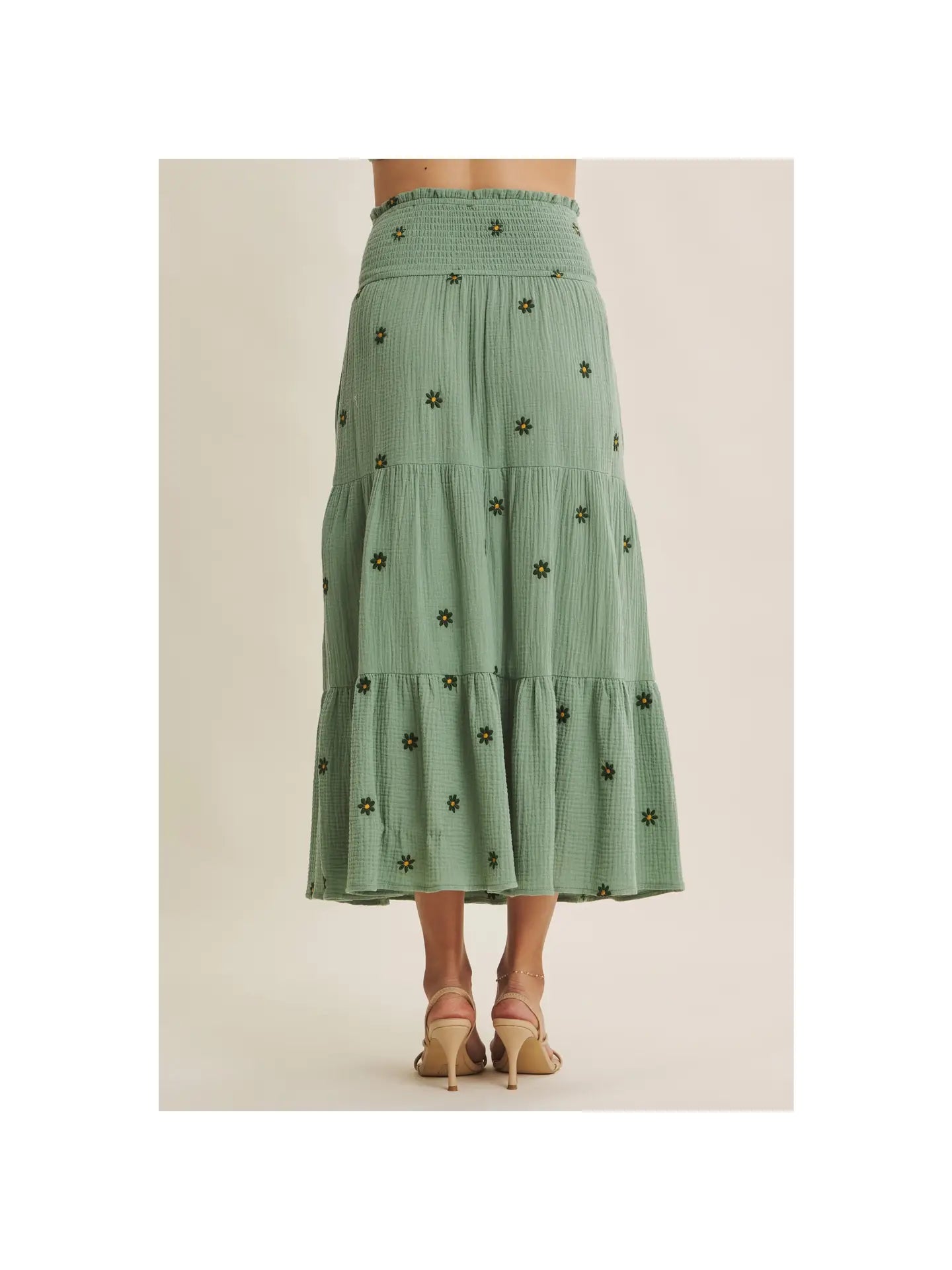 Sunset Field Embroidered Skirt
