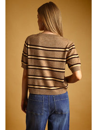 Bailey Stripe Short Sleeve Knit Top