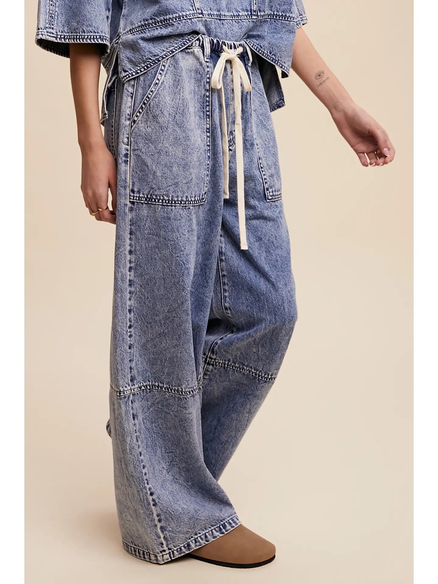 Wide Leg Draw String Pants