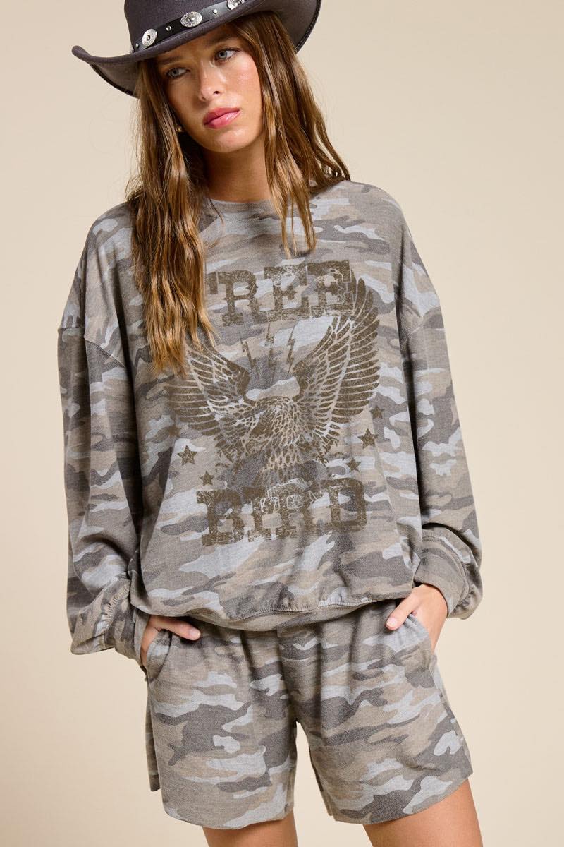Free Bird Camo Sweatshirt