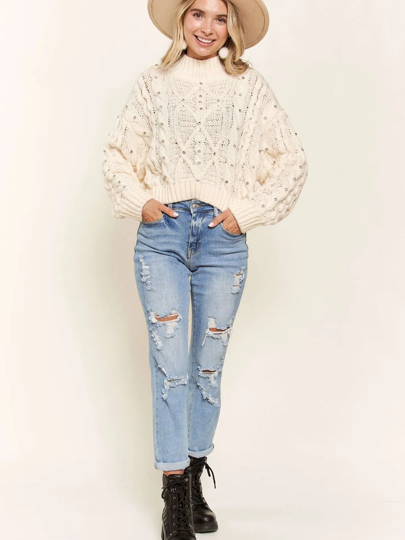 Madison Rhinestone Sweater