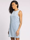 Dahlia Denim Dress Stripes